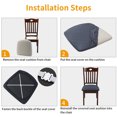 thumbnail image 6 of Dowbom Stretch Chair Seat Covers Spandex Jacquard Dining Chair Seat Covers Washable Cushion Cover, 6 of 7