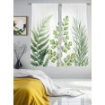 thumbnail image 3 of Green Leaves Sheer Curtains 72 Inch Length 2 Panels Set Window Treatments, Summer Botanical Watercolor Leaf Farmhouse Rod Pocket Semi Curtains for Living Room/Bedroom/Kitchen Décor, 104"W x 72"L, 3 of 7