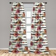 thumbnail image 4 of Ambesonne Floral Fun Curtains, Colorful Daisies Drawing, Pair of 28"x63", Pink Coconut Multicolor, 4 of 5