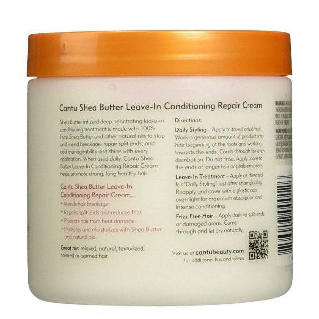 Cantu Shea Butter Leave-In Conditioning Repair Cream, 16 Ounce (Pack of 2)