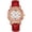 Red, variant on YZZZJZQL Women Watch Fashion Elegant Ladies Pu Leather Leather Waterproof Quartz Wristwatch Black