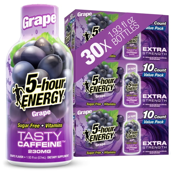5-hour ENERGY Extra Strength Shots, Grape Flavor, 1.93 oz. 30 Count