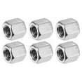 thumbnail image 1 of Uxcell 6-Pack M8-1.25 Hex Coupling Nuts for Machine, 304 Stainless Steel, 12mm Length, 1 of 6