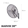thumbnail image 4 of Ventilador de Pared Narvik 30 Pulgadas Industrial Metálico, 4 of 7