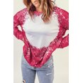 thumbnail image 3 of ABPHQTO Sudadera de Mujer Cuello Redondo Tie-dye Rojo, 3 of 5