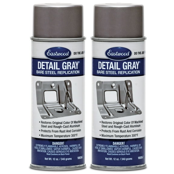 Eastwood Detail Gray Cast Stamped Steel Color Spray Paint Aerosol 12 oz 2 Pack