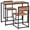 Brown, variant on Round End Table with Concrete Finish, Space Saving Side Table for Small Living Room, 14.6 x 16.9