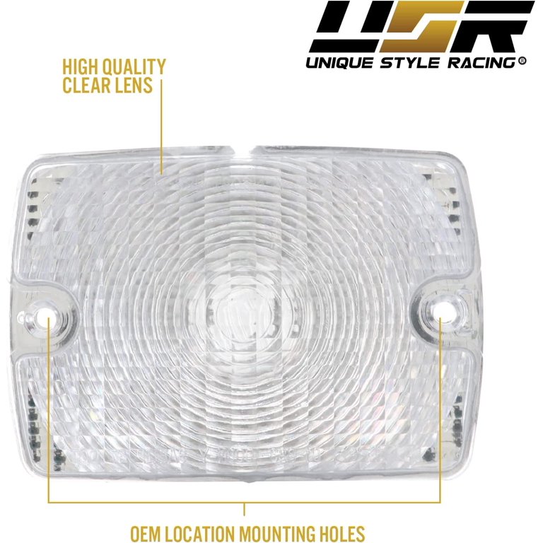 DEPO Clear Front Bumper Signal Lights For 1994-1995 Jeep Wrangler YJ – Direct Fit Replacement Pair