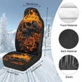thumbnail image 7 of Uorisanigo Car Seat Covers for Front Skull Yellow Rose High Back Bucket Seat Cover for Women Men Car Accessories Fit for Vehicles, Auto, Suvs, Trucks, Sedans, Vans, Cars, Set of 2, 7 of 7