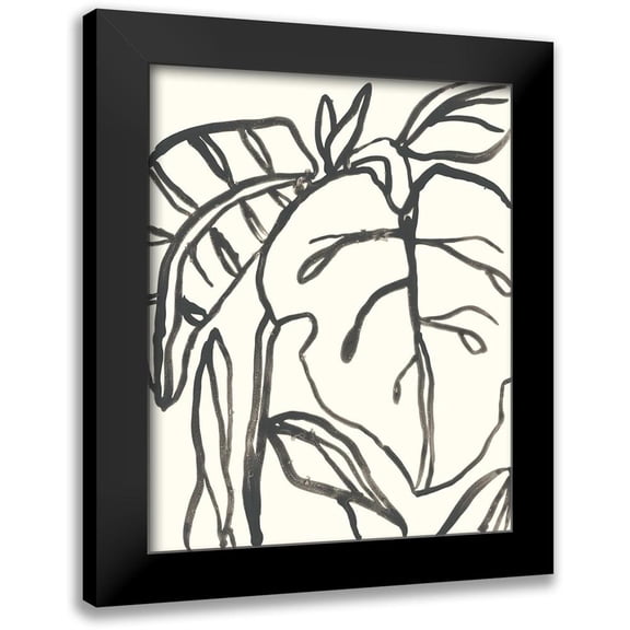Vess, June Erica 12x14 Black Modern Framed Museum Art Print Titled - Tropical Contour I