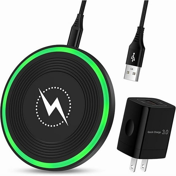 Samsung Wireless Charger Fast Charging Pad for Samsung Galaxy S25 Edge S24 Ultra S24  S24 S23 FE S22 S21 S20 S10 Note 20 10, 18W Phone Wall Charger Cargador Inalambrico for iPhone 15 Pro Max 15 Plus