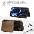 thumbnail image 2 of Dteck Magnetic Detachable Wallet Case for Google Pixel 9 Pro XL,Luxury Leather 2 in 1 Case Compatible with Mag Safe Card Slot Pocket Stand Shockproof Cover for Google Pixel 9 Pro XL,Brown, 2 of 5