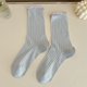 thumbnail image 1 of XmhyTop 3 pares de calcetines de algodón para mujer, calcetines de vestir finos, suaves, cómodos y transpirables, calcetines por encima del tobillo para negocios (gris), 1 of 2