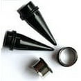 thumbnail image 2 of Black Acrylic Tapers AND Steel Tunnels Plugs Gauges Ear Stretching Kit - Size=9/16", 2 of 2