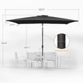 thumbnail image 3 of ACEGOSES 10 x 6.5ft Outdoor Patio Table Umbrella with Non-Fading canopy for Garden and Yard,Black, 3 of 8