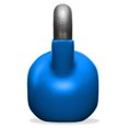 thumbnail image 3 of Philosophy Gym Vinyl Coated Cast Iron Kettlebell Weight 35 lbs - Blue, 3 of 6