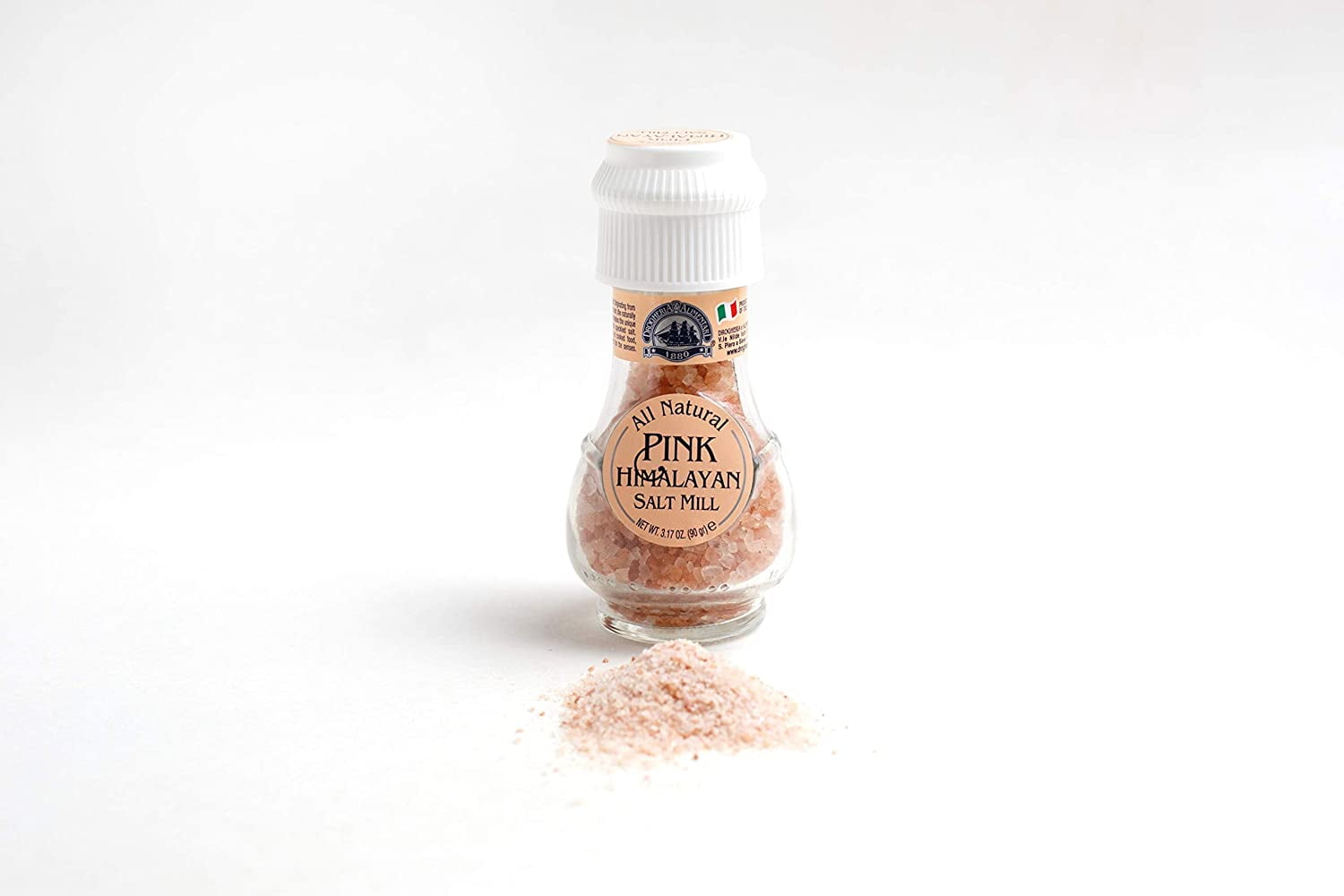Drogheria & Alimentari All Natural Pink Himalayan Salt Mill, 3.17 oz, (Pack of 6)