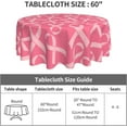 thumbnail image 3 of Breast Cancer Awareness Pink Ribbon Tablecloth Round 60 Inch Table Cloth Cover Mat Holiday Party Decoration for Dining Room Home Kitchen Picnic, 3 of 6