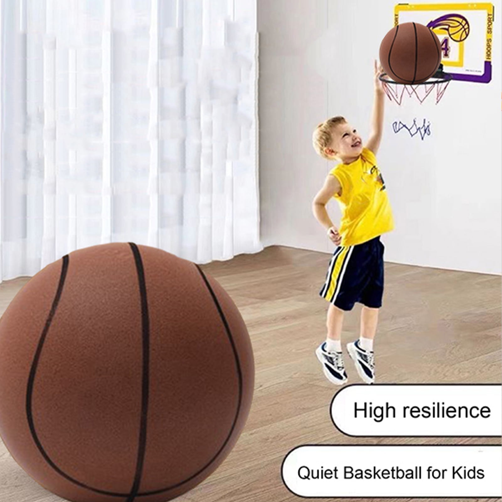 YIFAEUX Silent Ball Low-Noise Training Basketball Lightweight Exercise Ball Sports Equipment for Indoor Outdoor