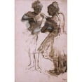 thumbnail image 2 of Edgar Degas 13x18 Black Ornate Wood Framed Double Matted Museum Art Print Titled - Two Dancers (1873), 2 of 5