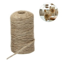 Omeite 100m Braided Natural Yellow Cylindrical Hemp Rope (1mm 100g)