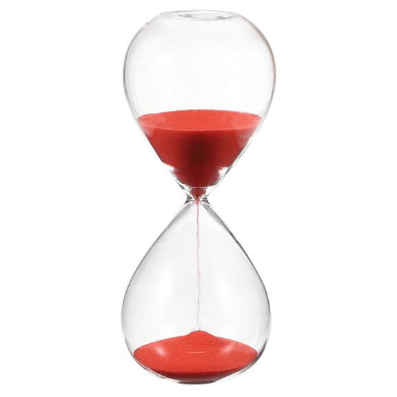 Uxcell 10 Minutes Sand Timer, Sand Watch Hour Glass Sandglass Timer Clock for Living Room Home Office Restaurant Decoration, Red