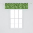 thumbnail image 2 of Exotic Window Valance, Repeating Organic Jungle Elements Randomly Scattered on a Green Field, Curtain Valance for Kitchen Bedroom Decor with Rod Pocket, 54" X 12", Lime Green Olive Green, by Ambesonne, 2 of 3