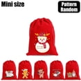 thumbnail image 1 of Bolsas rojas de terciopelo con cordón para Navidad, bolsas de almacenamiento para dulces, aperitivos, regalos, pulseras, embalaje de joyas, Año Nuevo 2024, 1-10 piezas, 1 of 4