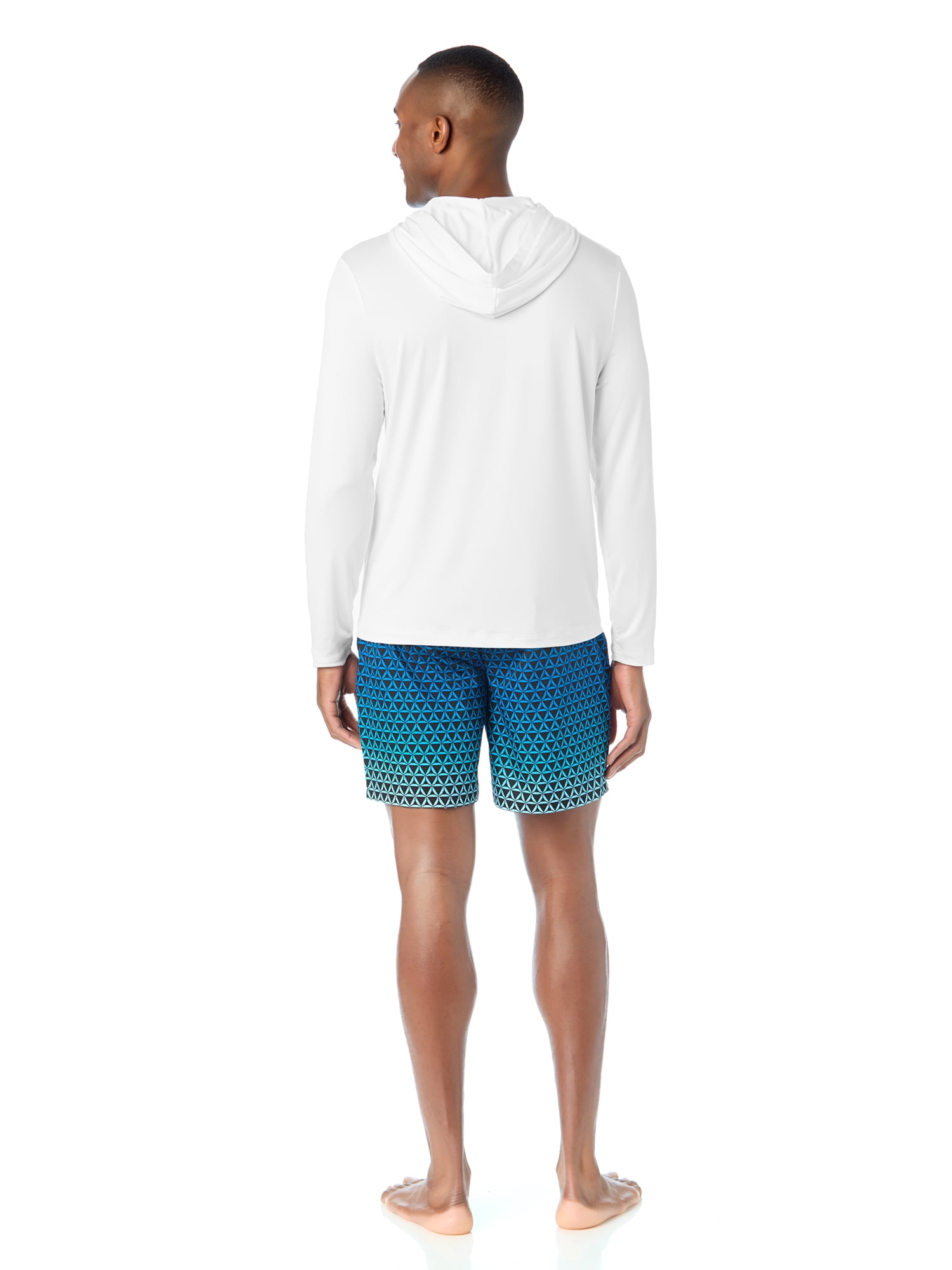 Men's and Big Men's Reebok Long Sleeve Hooded Rashguard, Sizes S-3XL