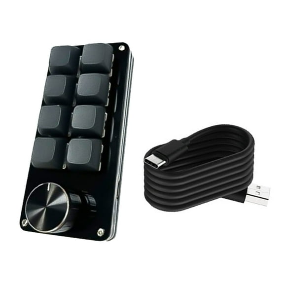 Customizable Macro Keypad with Single Knob, 3Key/4Key/6Key/8Key Mechanical Gaming Keyboards, Programmable Keypad
