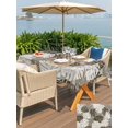 thumbnail image 5 of Outdoor Tablecloth with Umbrella Hole for Patio/Picnic/Party/Camping, Black Gray Palm Leaves Waterproof Table Cloth Rectangle Table Cover Washable, Summer Tropical Botanical Retro (60"x 84"), 5 of 9