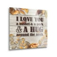 thumbnail image 2 of Love You Bushel Peck Grey Woodgrain Leaf 24 x 24 Glass Wall Hanging Sign, 2 of 4