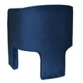 thumbnail image 4 of Modrest Kyle Three-Legs Modern Velvet Upholstered Accent Chair in Blue, 4 of 5