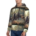 thumbnail image 3 of Haiem Jungle Dinosaur Patterned Men's Hoodie with Kangaroo Pocket - Ideal Pullover Sweatshirt for Daily Wear, Travel, and Home-Large, 3 of 7