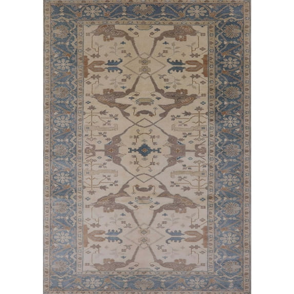 Ahgly Company Machine Washable Indoor Rectangle Industrial Modern Sandstone Brown Area Rugs, 3' x 5'