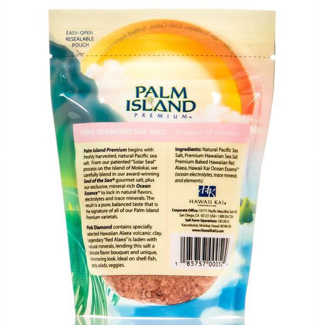 Palm Island Premium Sea Salt, Pink Diamond-6 x 5.5 oz