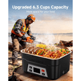 thumbnail image 3 of Mpow Heated Lunch Box for Men, Electric Lunch Box for Adults, 6.3 Cups Portable Food Warmer, 27000mAh Rechargeable Self Heating Food Heater with Memory Function, Automatic Keep Warm(Classic Black), 3 of 7
