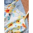 thumbnail image 6 of Girls 2pcs Long Sleeve Denim Button Coat & Straps Floral Print Flare Dress Trendy Casual Kids Outdoor Clothes For Spring And Autumn, 6 of 7