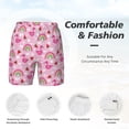 thumbnail image 6 of Picia Cute Flamingo pattern Mens Swim Trunks with Compression Liner Stretch Beach Shorts Quick Dry with Zipper Pockets No-Chafing Board Shorts-Large, 6 of 9