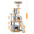 thumbnail image 4 of [US IN STOCK] 51 Inches Cat Tree Wooden Cat Tower Featuring 2 Super Large Condo, Fully Scratching Posts, and Removable Soft Perches for Indoor Cats and Kittens, 4 of 8