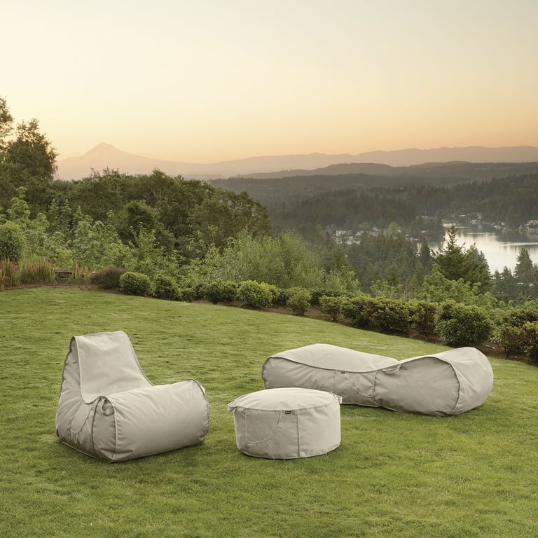 Classic Accessories Montlake Frameless Indoor Outdoor Bean Bag Chair Heather Grey Walmart