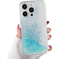 thumbnail image 6 of Compatible with iPhone Case,Cute Glitter Luminous Flowing Liquid Sand Clear [ Drop & Camera Lens Protection] Shockproof Cover Phone Case (White,iPhone 15 Pro Max), 6 of 6