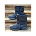 thumbnail image 6 of Frontwalk Women Men Snow Boots Plush Lined Warm Shoes Side Zip Winter Boot Work Lightweight Hiking Booties Unisex Mid Calf Blue 7, 6 of 8
