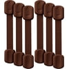 Bates- Child Safety Strap Locks, 6 Pack, Brown Baby Cabinet Locks, Toilet Locks Baby Proof