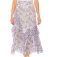 thumbnail image 1 of Vince Camuto Womens Tiered Ruffle Charming Floral Skirt Pearl Ivory 8, 1 of 1