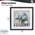 thumbnail image 4 of Stupell Industries French Country Hydrangeas on Gingham Tablecloth Black Framed Print Under Glass, 13 x 13, by Petals Prints Design, 4 of 8