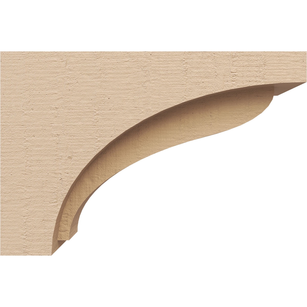 4"W x 12"D x 8"H Classic Helena Rough Cedar Woodgrain TimberThane Corbel, Primed Tan