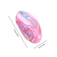 thumbnail image 3 of Linyer Wireless Gaming Mouse 4 Gears Adjustable 6 Buttons 400mAh 2.4GHz 1200/1600/2400/3200DPI Notebook Computer Mice Backlight Pink, 3 of 8