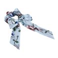 thumbnail image 2 of Cinta de lazo con estampado floral HUOGUO para anudar el pelo, azul claro, 2 of 4