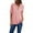 Pink, variant on Women Clothing Long Ladies Chiffon Loose Zipper Button Sleeves Shirt Plus Size Tops Blouse Women Casual
